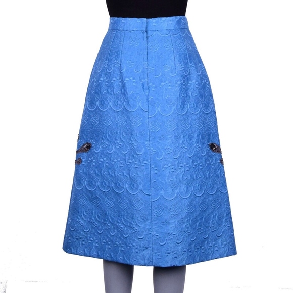 DOLCE & GABBANA Jacquard Skirt  with Crystals - Picture 3 of 5